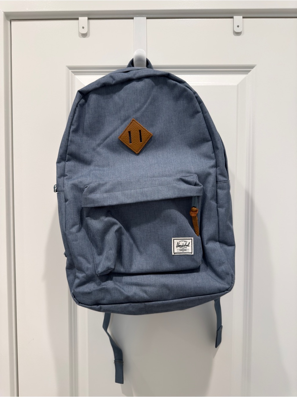 Herschel Supply Company Denim Blue Backpack with Leather Diamond Patch